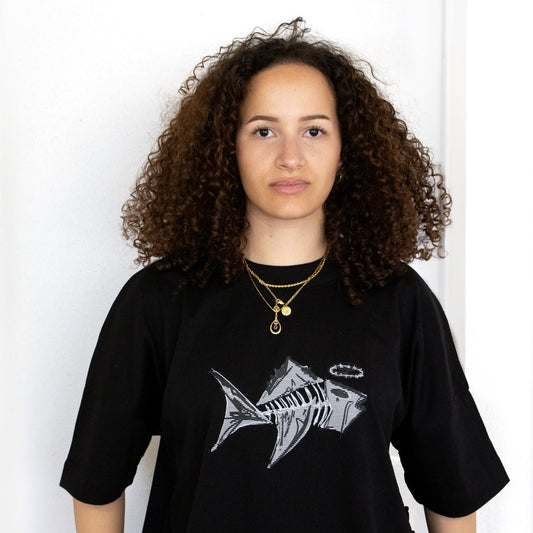 House of Mess: Fish Oversized Tee - Moon Soldier