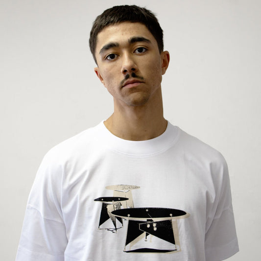 House of Mess: Satellite Table Oversized Tee - Moon Soldier